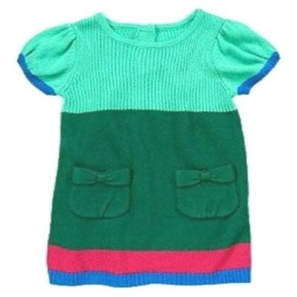 NWT Gymboree Baby Girls Knit Sweater Colorblock Dress by Crazy 8 - Picture 2 of 7